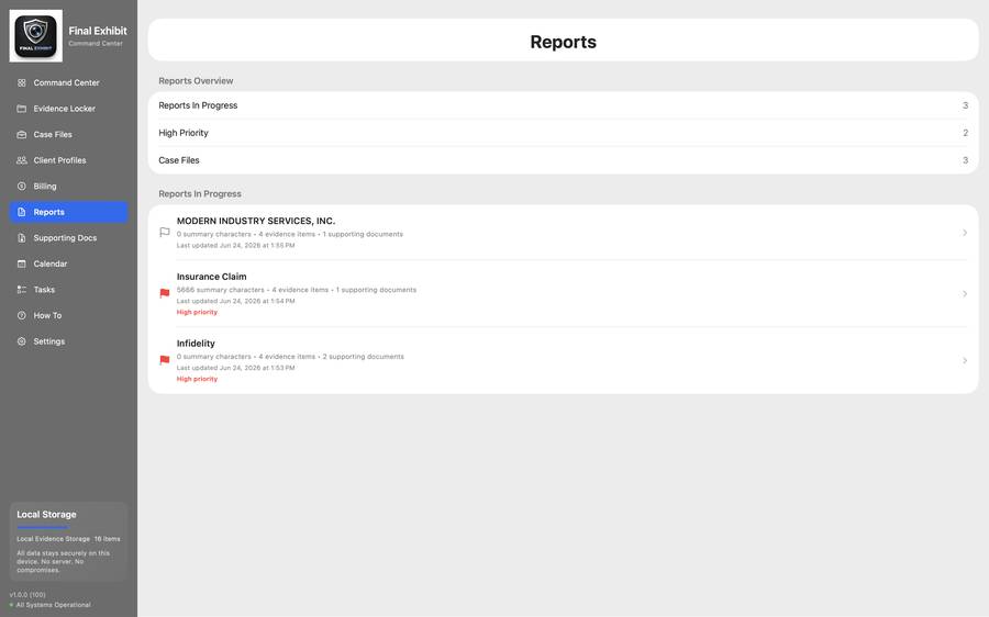 Reports Mac